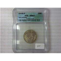 2008-P Oklahoma Quarter ICG MS67