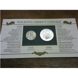 Walking Liberty Coinage, 1936-WLH & 1986 ASE (UNC)