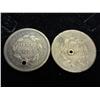 Image 2 : 1842 And 1855 US Large Cents (Holed)