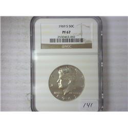 1969-S Kennedy Half NGC PF67