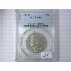 1987-D Kennedy Half PCGS MS64