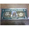 Image 1 : Copy US Five Dollar Silver Certificate (Gold Foil)