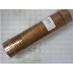 Roll Of 1960 Lincoln Cents (Red, UNC's)