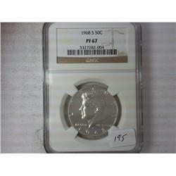 1968-S Kennedy Half NGC PF67