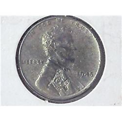 1945 Lincoln Cent With Mason's Counter Strike