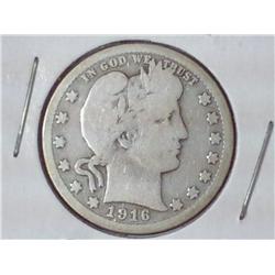 1916-D Barber Quarter