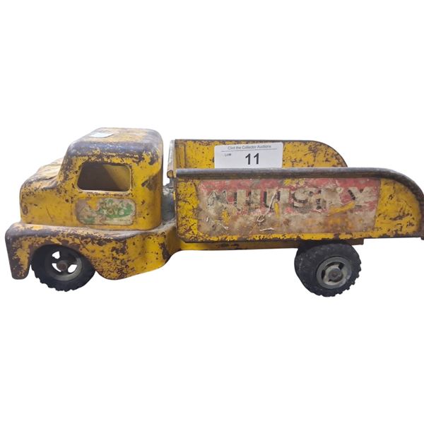 Vintage pressed steel Canadian built Husky Toys truck 11"