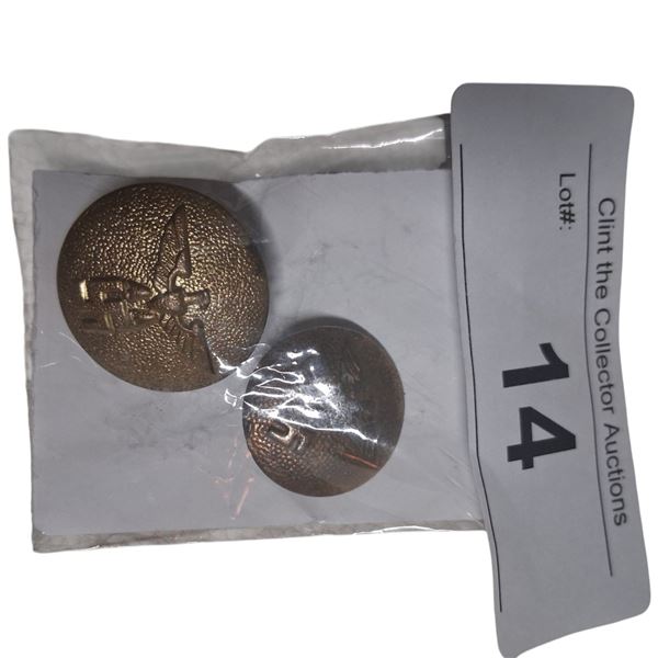 2 original WWII German uniform buttons, metal