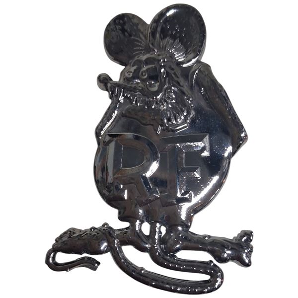 Rat Fink car emblem with stick on backing 3"