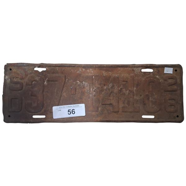 Vintage 1928 South Dakota license plate