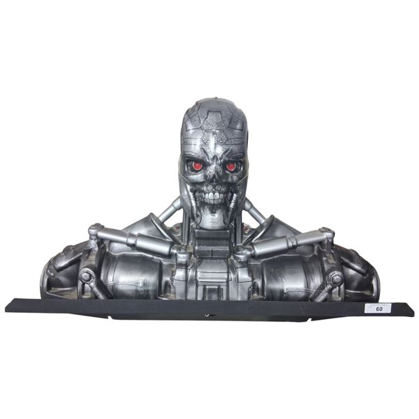 Vintage Terminator robot bust movie theatre display 41"x26"