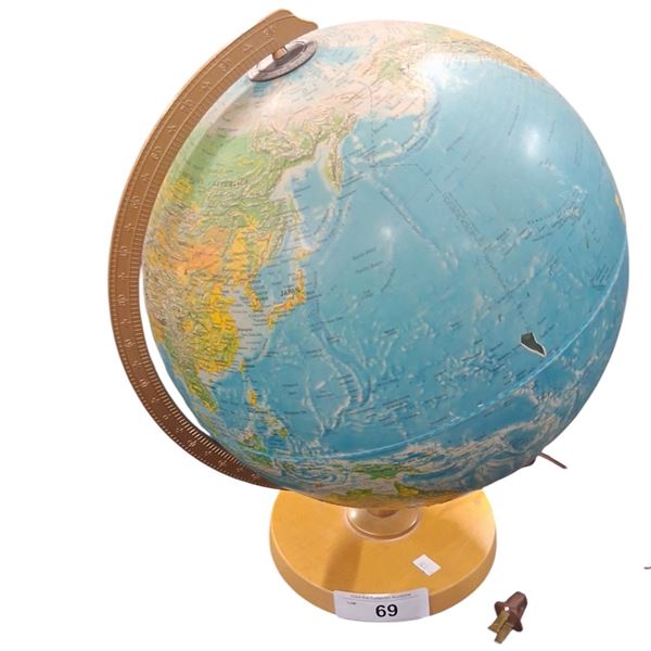 Light up world globe 15" tall