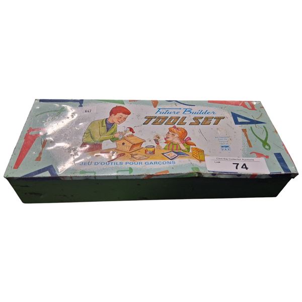 Vintage Meccano set in metal box 12"