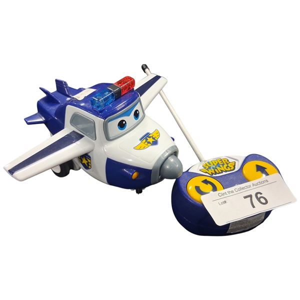 Toy Super Wings plane and remote, works!