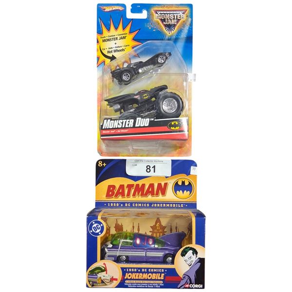 2 NIB die cast Batman cars, 1 is Corgi