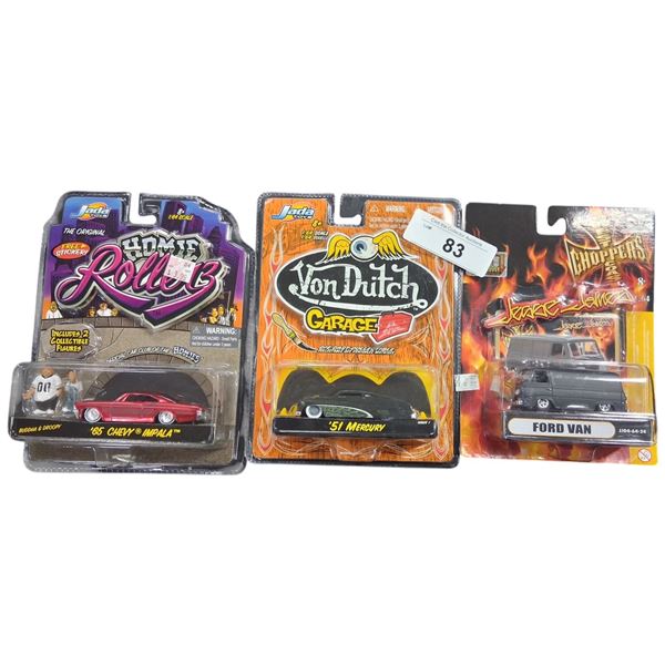 3 NIB Von Dutch Garage vehicles 1:64