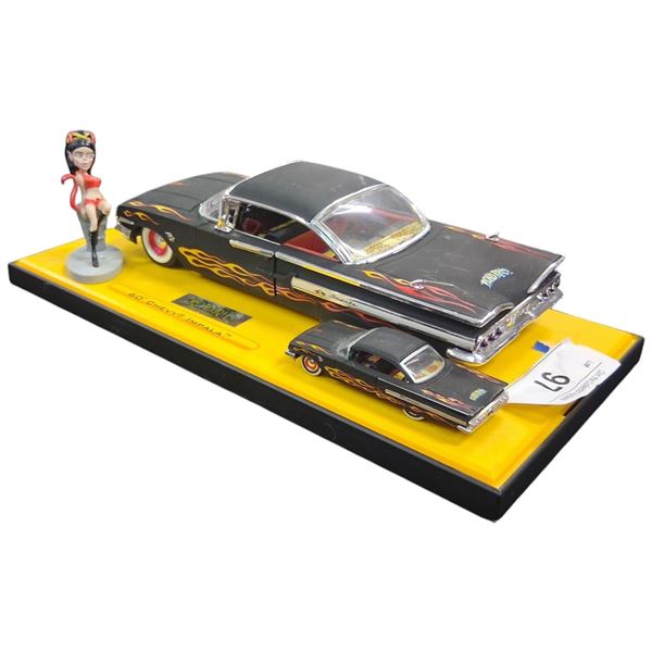 1:24 scale Jada Toys Road Rats 1960 Chevy Impala paired with devil figure