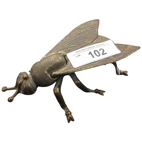 Brass or metal insect 7" long