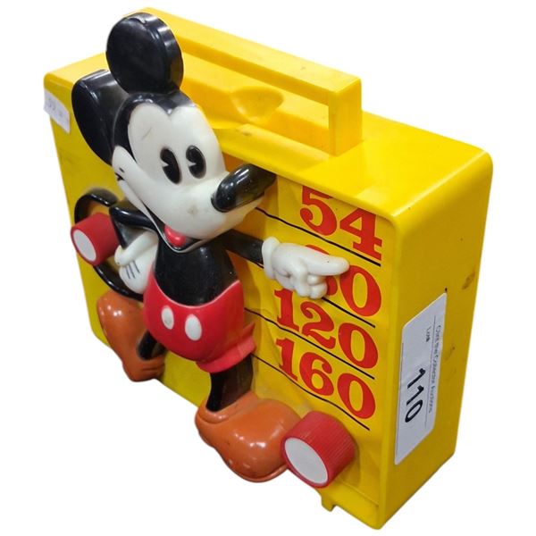 Vintage Mickey Mouse radio, 7.5"x6.5"