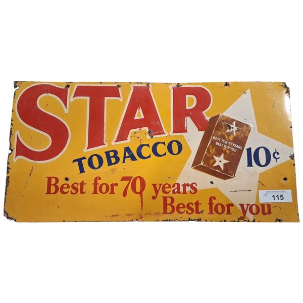 Vintage Star Tobacco original tin tacker 24Èx12È