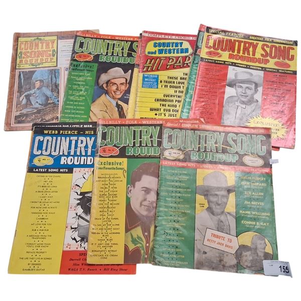 Approx 8 vintage Country Song Roundup magazines