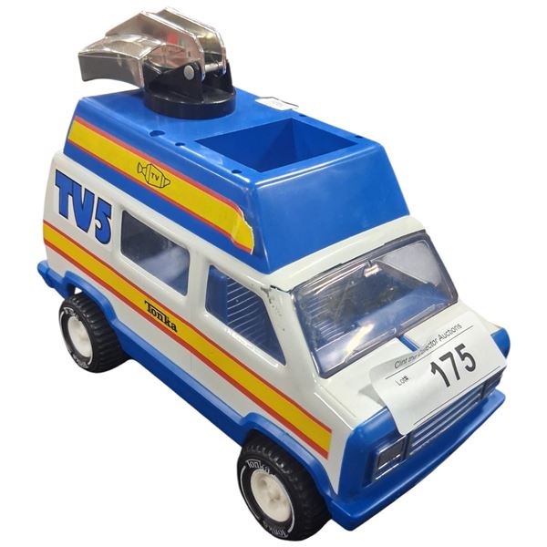 Vintage Tonka TV van, 9"