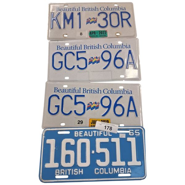 4 vintage BC plates