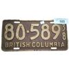 Image 1 : Vintage 1938 BC plate