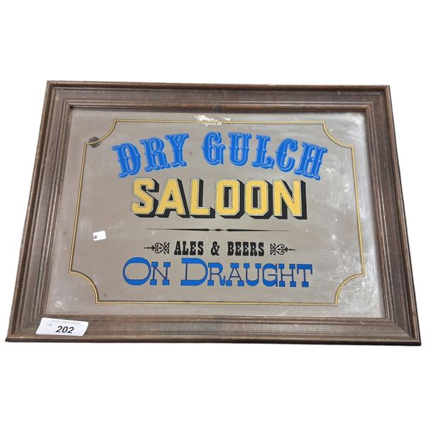 Framed bar mirror 22"x16"