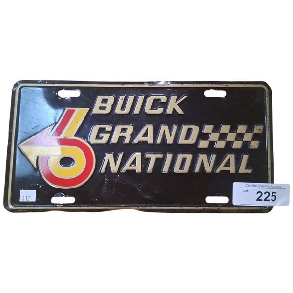 Vintage Buick Grand National license plate 6" long