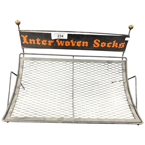 Vintage clothing store display for Interwoven Socks 19"