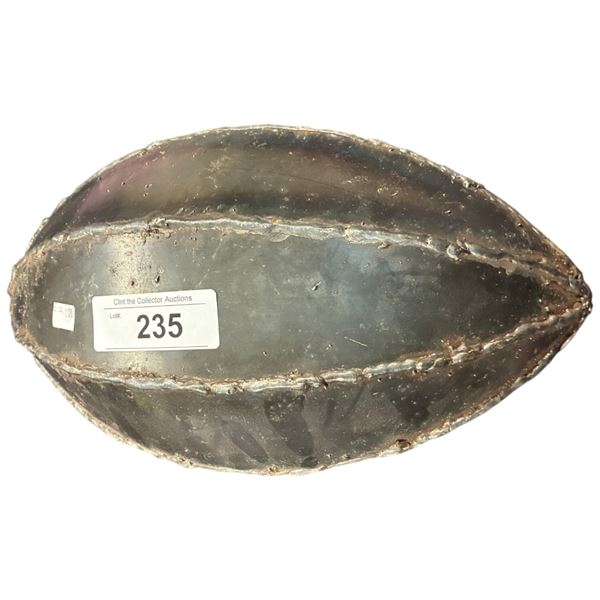 Custom made steel welded football 13" long