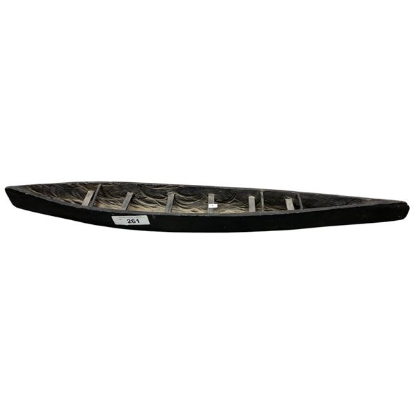 Vintage wooden canoe model 31"