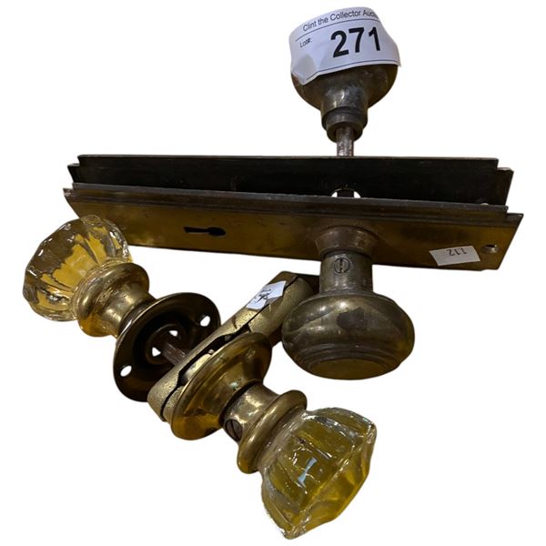 2 sets of 1920s door knobs