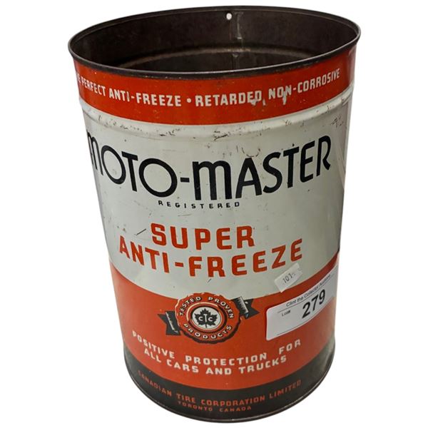 Vintage Motomaster tin one imperial gallon nice condition