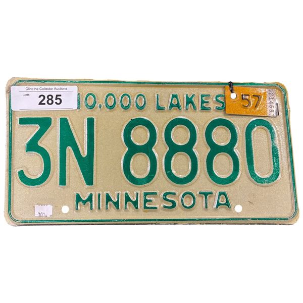1957 Minnesota license plate