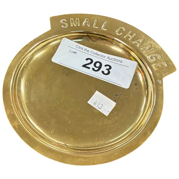 Vintage brass pocket coin tray