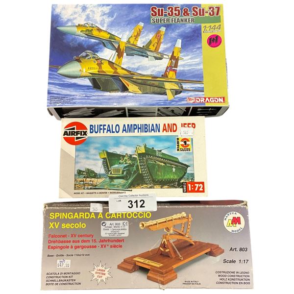 3 vintage model kits