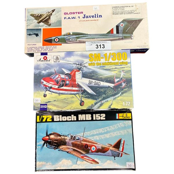3 vintage model kits