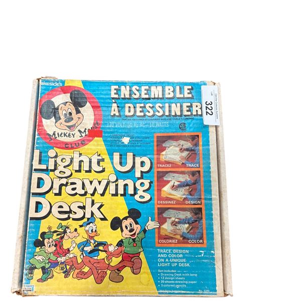 NIB light up Mickey Mouse drawing desk