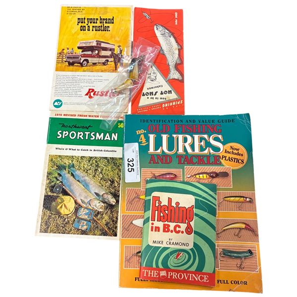 Collectable lot of vintage fishing memorabilia
