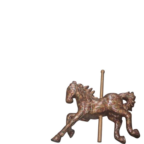 Paper mache carousel horse 45"