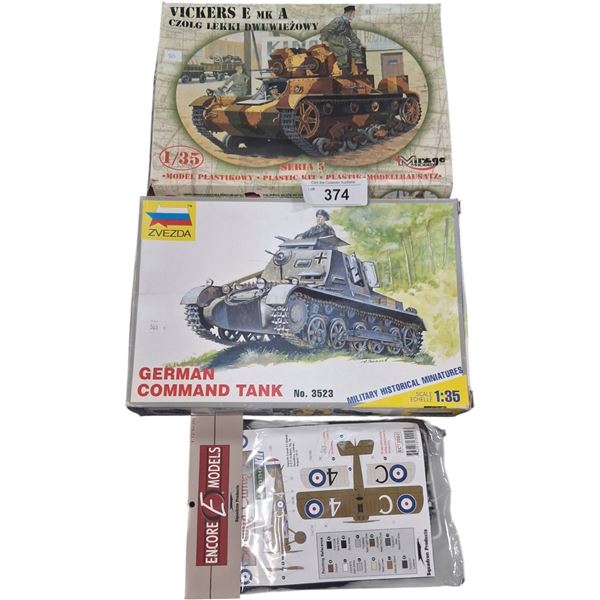 3 vintage model kits