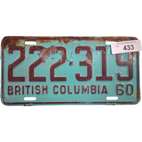 1960 BC plate
