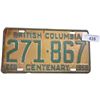 Image 1 : Rare! 1958 BC Centenary Plate