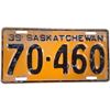 Image 1 : 1939 Saskatchewan Plate