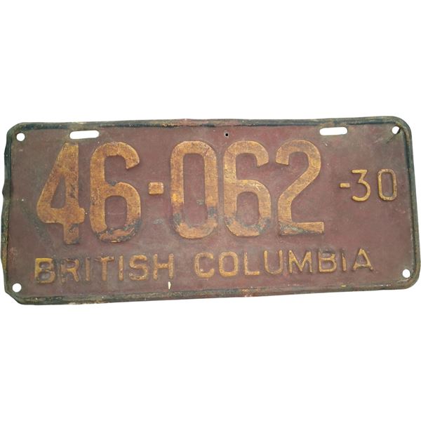 1930 BC plate