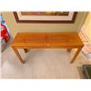Image 1 : Rectangular Oak Wood Console Table with Straight Legs