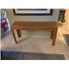 Image 2 : Rectangular Oak Wood Console Table with Straight Legs