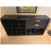 Image 1 : Black Storage Unit with 2 Drawers and 12 Cubbies